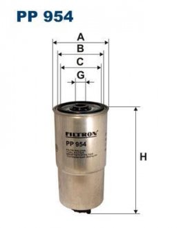 Фильтр топливный Filtron(WF8179) WIX - Filtron WIX FILTERS PP 954