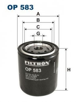 Масляний фільтр FILTRON WIX FILTERS OP 583