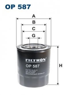 Масляний фільтр FILTRON WIX FILTERS OP 587