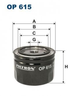 Фильтр масляный Filtron(WL7415) WIX - Filtron WIX FILTERS OP 615