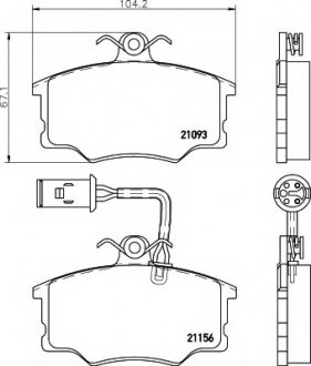 Комплект тормозных колодок, дисковый тормоз PAGID T5034 (фото 1)