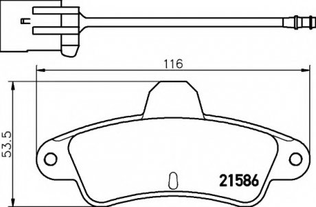 Комплект тормозных колодок, дисковый тормоз PAGID T9026 (фото 1)