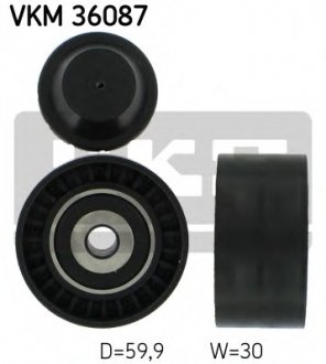 Натяжной ролик, поликлинового ремня VKM 36087 SKF VKM36087 (фото 1)