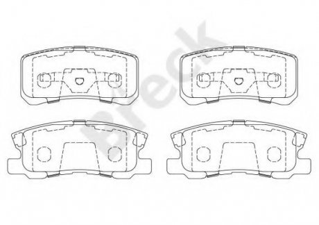 Комплект гальмівних колодок 23582 00 702 00 BRECK 235820070200