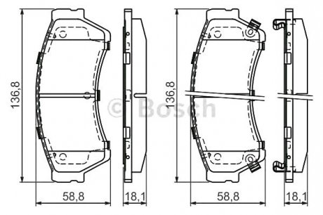 Колодки тормозные дисковые BOSCH 0986494221