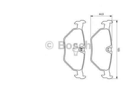 Колодки тормозные дисковые BOSCH 0986424667 (фото 1)