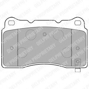 Колодки тормозные дисковые Delphi LP1858