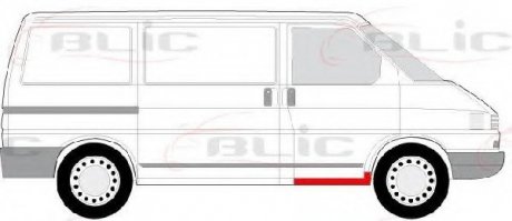 Поріг Прав VW TRANSPORTER T4 07.90-04.03 BLIC 6505069558042P
