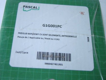 ШРУС зовнішній PASCAL G1G001PC (фото 1)