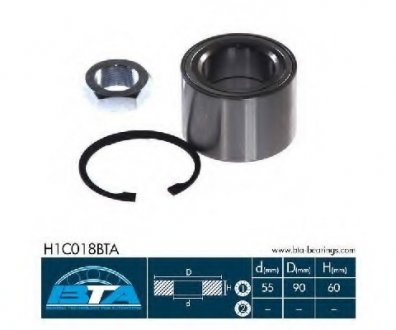 Подшипник колеса (к-т) BTA H1C018BTA (фото 1)