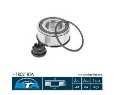 Подшипник колеса (к-т) BTA H1R021BTA (фото 1)