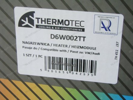 Радиатор печки THERMOTEC D6W002TT
