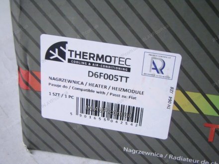 Радиатор печки THERMOTEC D6F005TT (фото 1)