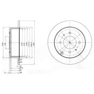 Диск тормозной Delphi BG4010