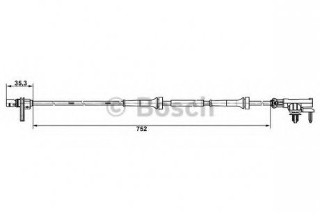 Датчик, частота вращения колеса 0 265 007 638 BOSCH 0265007638