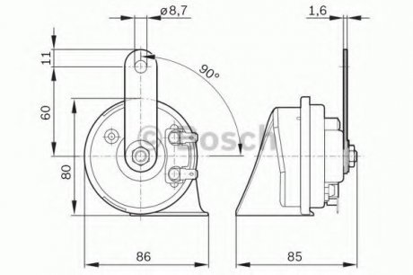 Фанфара ec-9 BOSCH 9320335007 (фото 1)