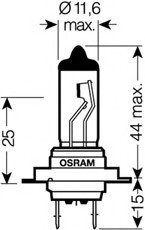 Лампа фарная H7 12V 55W PX26d (1 шт) blister 64210-01B OSRAM 6421001B