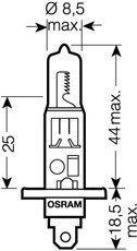 Лампа фарная H1 12V 55W P14,5s ORIGINAL LINE (1 шт) blister 64150-01B OSRAM 6415001B (фото 1)