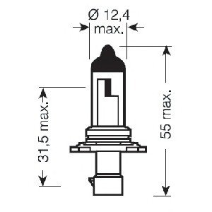 Лампа вспомогат. освещения HB4A 51W 12V P20D OSRAM 9006XS (фото 1)