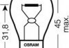 Лампа вспомогат. освещения Р21W 12V 21W ВА15s OSRAM 7506 (фото 1)