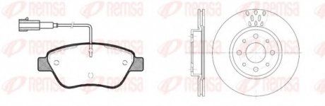 Комплект тормозной передн. FIAT DOBLO 1.3-1.9D 03-,IDEA 1.3D 1.9D 04-,PANDA REMSA 8858.00 (фото 1)