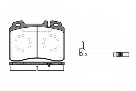 Колодка торм. MB 190 (W201), E CLASSE (W124, C124, W210, S210) передн. REMSA 0379.12 (фото 1)