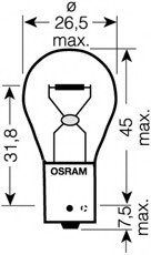 Лампа накаливания PY21W 12V 21W BAU15s DIADEM Chrome (2шт blister) OSRAM 7507DC-02B