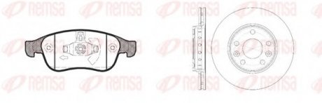 Комплект тормозной передн. DACIA DUSTER 2010-;LAGUNA III,MEGANE 07- REMSA 81248.01