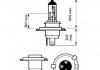 Лампа накаливания H4 12V 60/55W P43t-38 Vision +30 (2шт. комп.) Philips 12342PRC2 (фото 1)