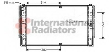 Радіатор охлаждения VOLKSWAGEN TRANSPORTER T4 (70X, 7D) (90-) Van Wezel 58002149