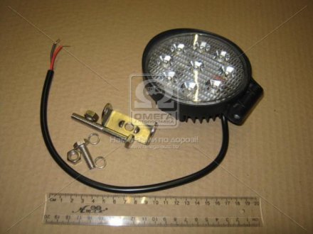 Фара LED кругла 27W, 9 ламп, 110*128мм, вузький луч 12/24В (ТМ) Jubana 453701074