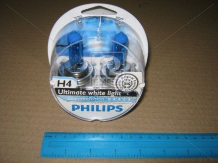 Лампа розжарювання H4 12V 60/55W P43t-38 Diamond Vision 5000K (вир-во) Philips 12342DVS2