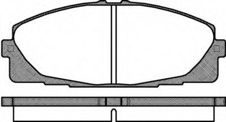 Колодка торм. TOYOTA HIACE V 2.7 VVTI,3.0D, 2.5D-4D 05- передн. REMSA 1325.00 (фото 1)