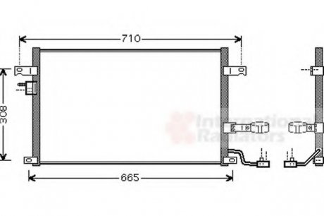 Конденсор кондиционера COND LACETTI/NUBIRA 03- 1,6-1,8 Van Wezel 81005056