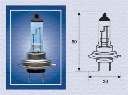 Лампа H7 24V 70W PX26d (кор.код. H7 24)) Magneti Marelli 002558100000