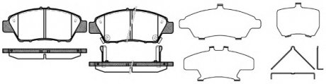 Колодка торм. HONDA JAZZ III 1.2,1.4I,1.5I 08- передн. REMSA 1358.02 (фото 1)