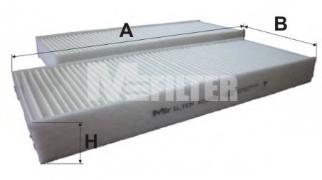 Фильтр салона NISSAN NAVARA, PATHFINDER 05- (2шт.) M-Filter K9075-2