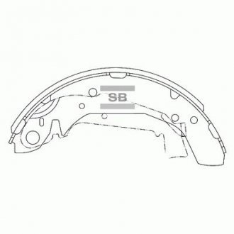 Колодка торм. барабан. HYUNDAI EF SONATA 01-04 задн. (SANGSIN) HI-Q SA111