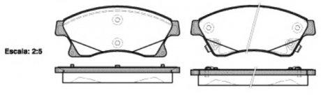 Колодка торм. CHEVROLET AVEO (T300) (03/11-) передн. REMSA 1431.12