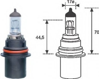 Лампа накаливания HB1 12V 65/45W P29T Magneti Marelli 002555200000