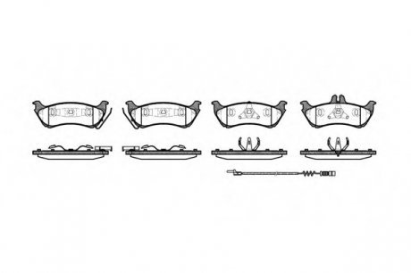 Колодка торм. MB M-CLASS (W163) (02/98-06/05) задн. REMSA 0698.11