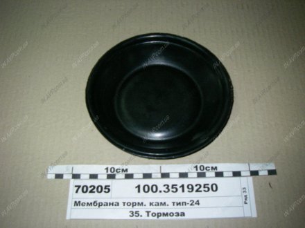 Мембрана камеры торм. тип-24 ЗиЛ, КАМАЗ, МАЗ (Україна) Альбион-Авто 100-3519250 (фото 1)