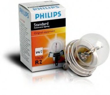 Лампа накаливания R2 12V 45/40W P45t-41 STANDARD Philips 12620C1 (фото 1)