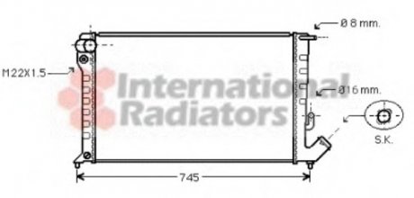 Радіатор охлождения CT BERL/XSARA D MT CLIPS Van Wezel 09002153
