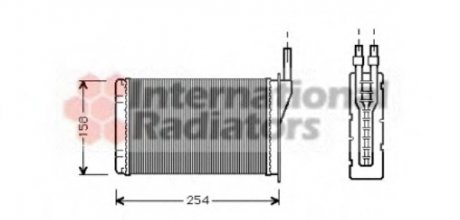 Радиатор отопителя RENAULT EXPRESS/R5/R9/R11 Van Wezel 43006087