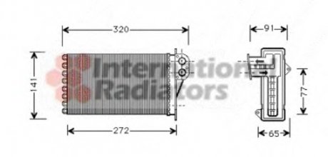 Радиатор отопителя PEUG 206/CITR PICASSO 99- Van Wezel 40006199