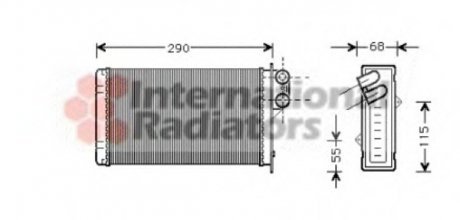 Радиатор отопителя P405/P406 ALL MT/AT 87-99 Van Wezel 40006100 (фото 1)
