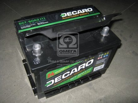 Аккумулятор 60Ah-12v (242x175x175),L,EN600 6СТ-60 АЗ (1) DECARO 6СТ-60 АЗ (1) (фото 1)