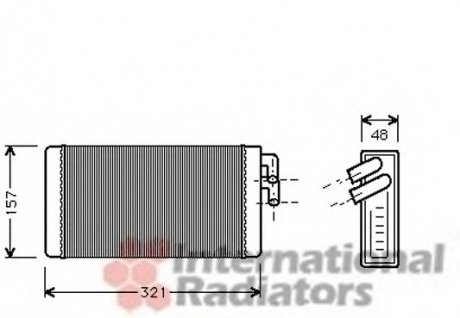 Радиатор отопителя AUDI 100/200/A6 ALL MT/AT Van Wezel 03006052 (фото 1)