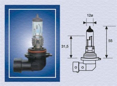 Лампа накаливания HB4 12V 51W P22d Magneti Marelli 002577300000